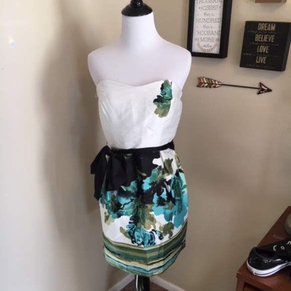 NWT Strapless Satin Dress - Picture 2 of 4